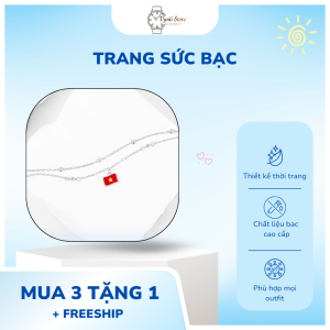 Lắc Tay Bạc 925 LT Cờ Tổ Quốc VN