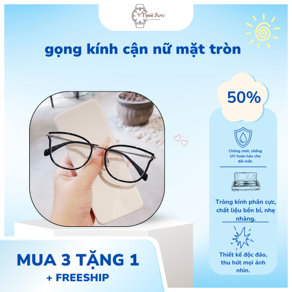Gọng Kính Cận Nữ Mặt Tròn - Ảnh 3