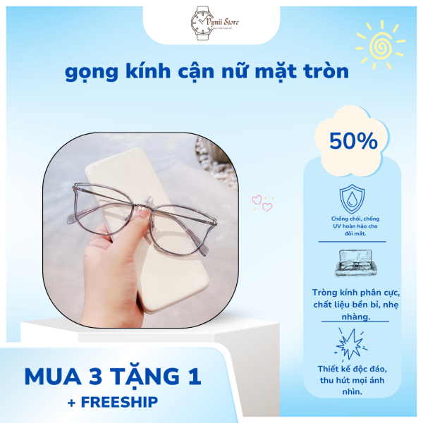 Gọng Kính Cận Nữ Mặt Tròn - Ảnh 4