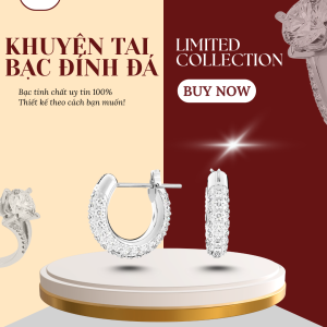 BÔNG TAI SWAROVSKI CHÍNH HÃNG VYNII STORE KT03