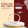 Vòng Tay Bạc Trơn 925 Phối Bi