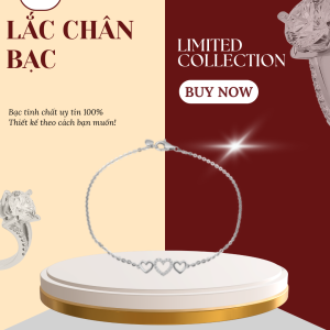 Lắc Chân Bạc Silver Cho Nữ, Thiết Kế Đẹp, Mẫu Mới 2026